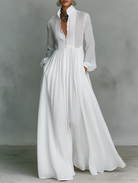 Monika | Flowing Button-Front Maxi Dress