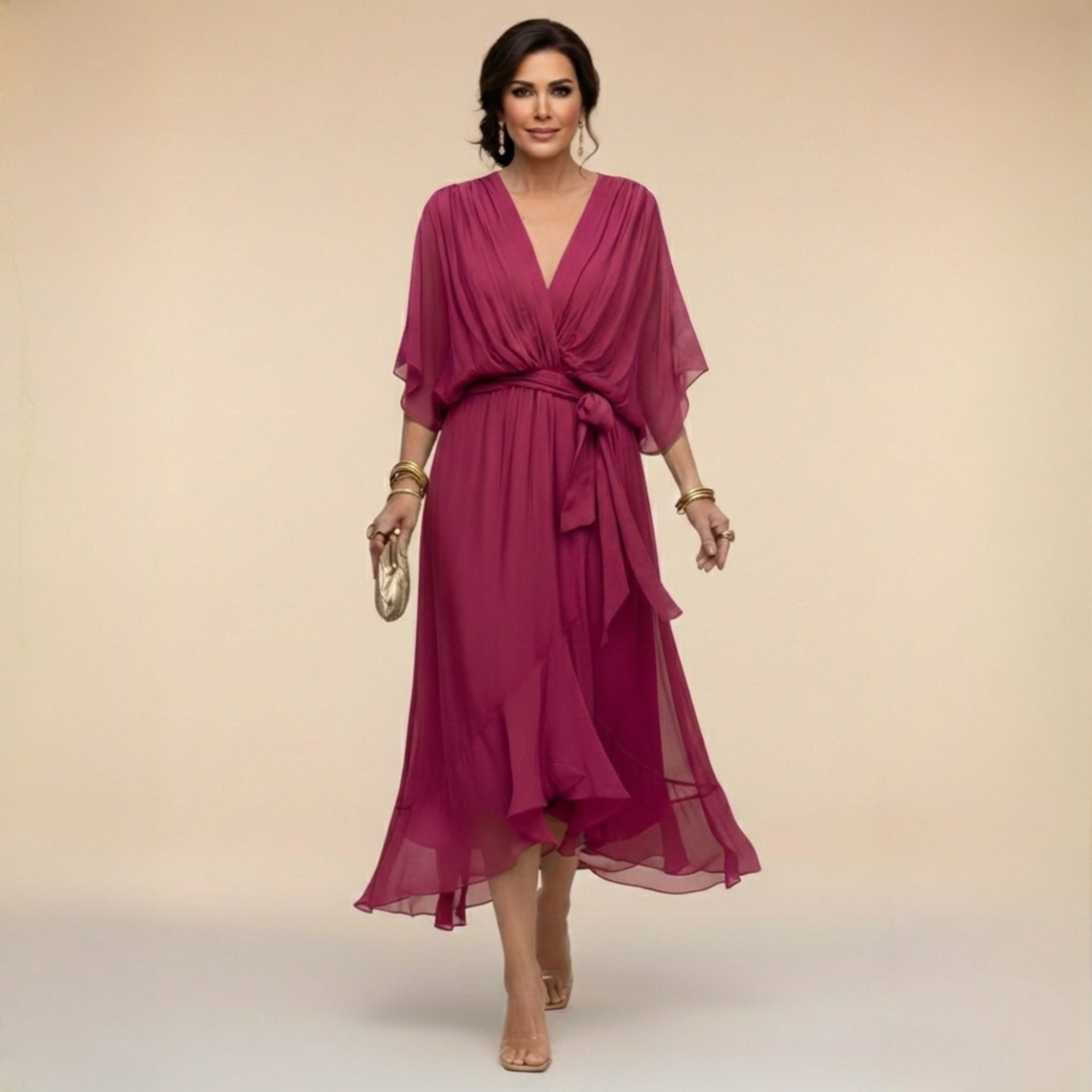 Elida | Effortlessly Flattering Dress-Dark Purple