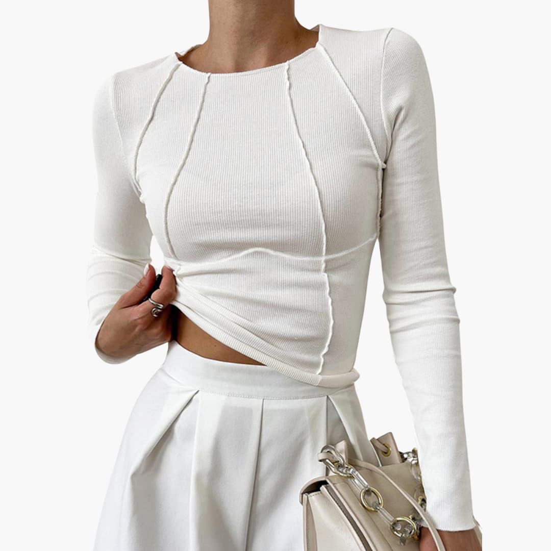 Jenn | Sculpted Seam Long Sleeve Top