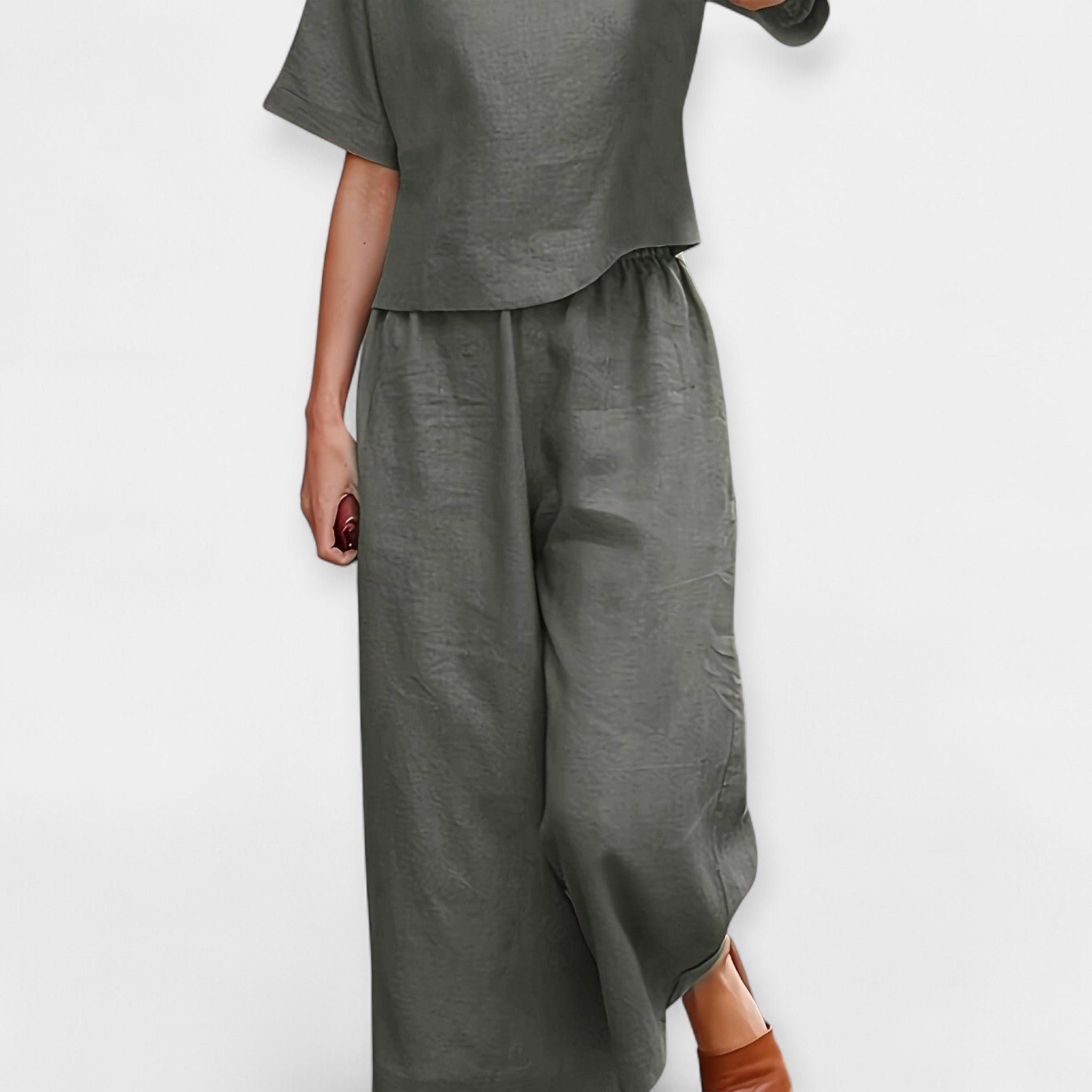 Rosemary | Breezy Short Sleeve Pantsuit