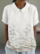 Helen | Floral Embroidered Shirt