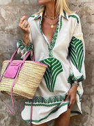 Allyson | Tropical Look Simple Unique Print Holiday Mini Dress