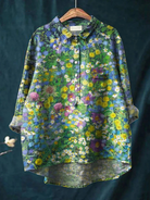 Gabrielle | Women's Vintage Floral Art Print Casual Shirt