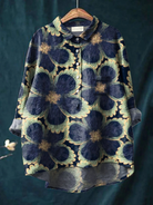 Iliana | Women's Vintage Floral Art Print Casual Shirt