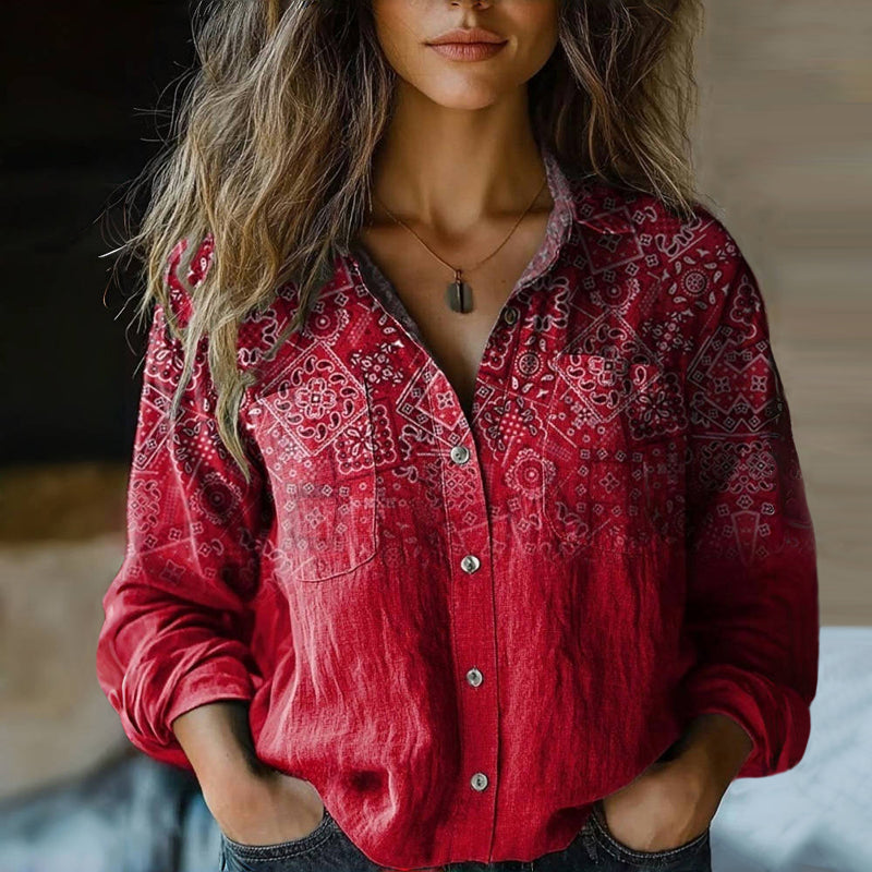 Yesenia | Bohemian Pattern Vintage Blouse