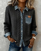 Susy | Shirt with Denim Patchwork