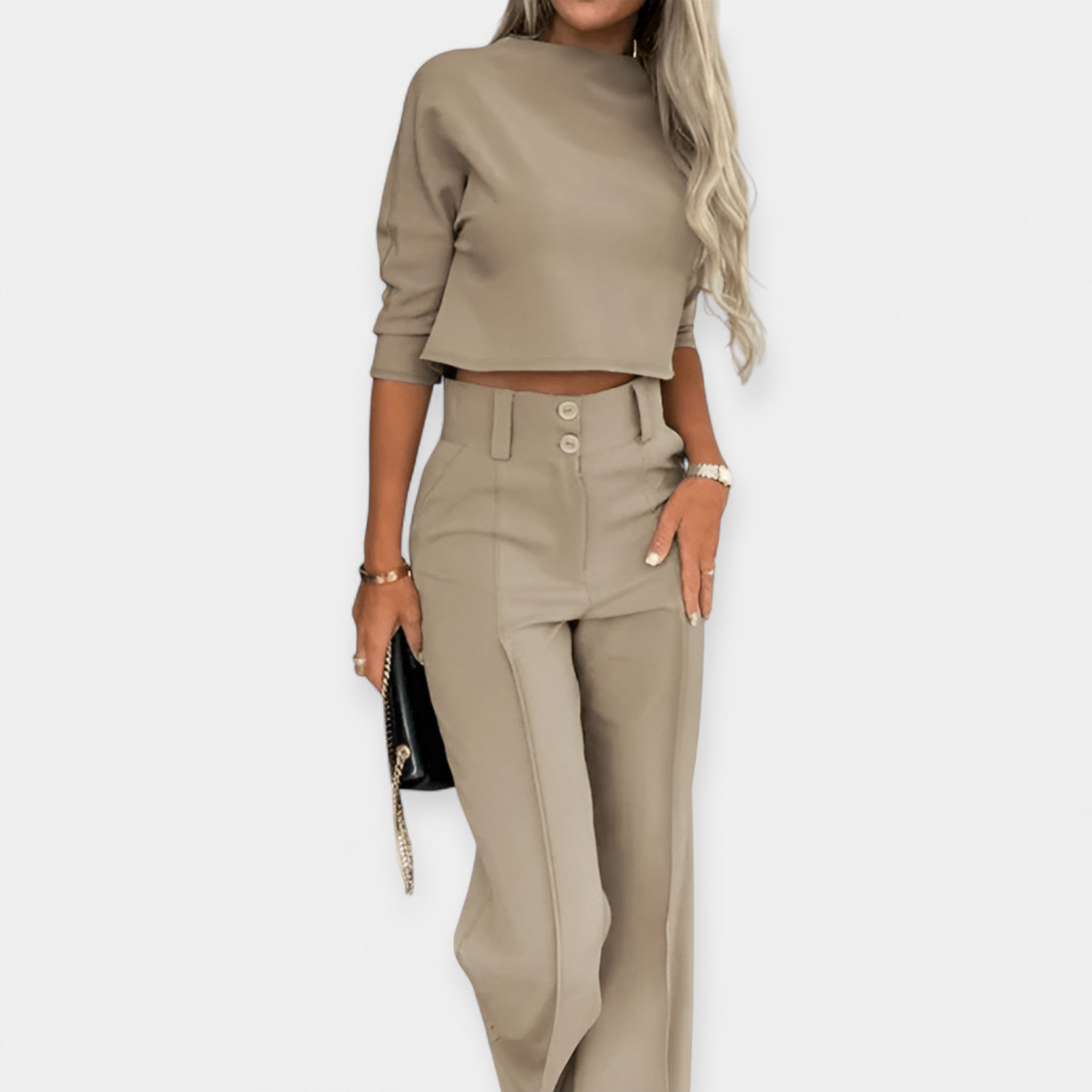 Ellen | Coordinated Crop Top and Pants Set