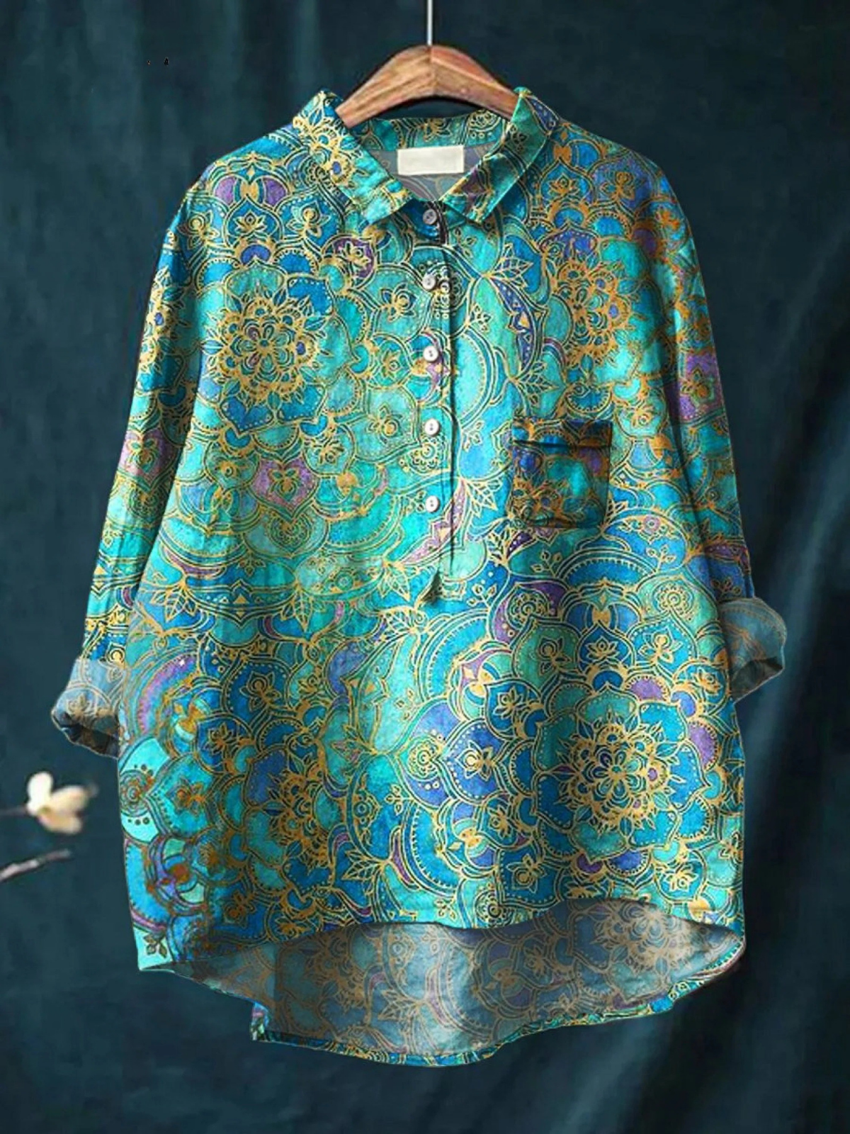 Rina | Women's Retro Art Print Casual Shirt