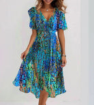 Lorena | Breezy Blue Midi Dress