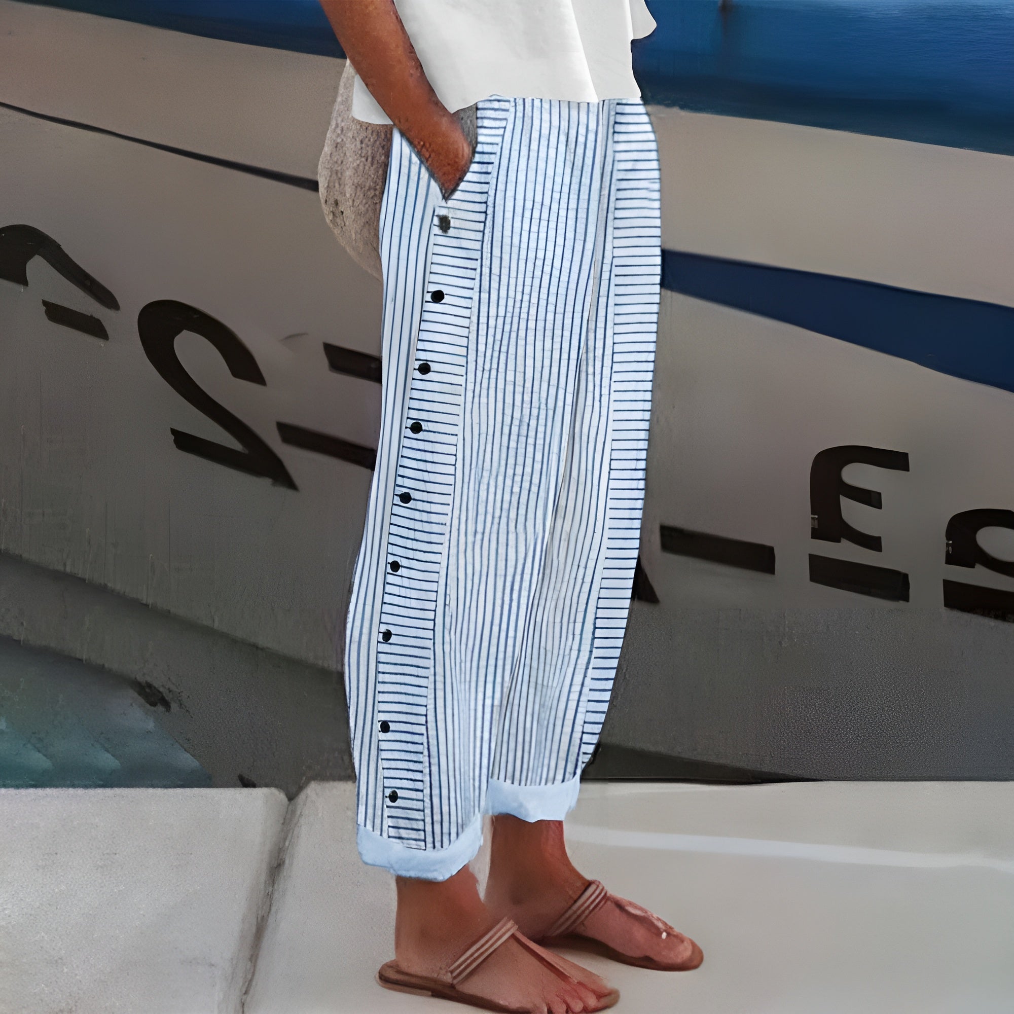 Shelley | Stylish Summer Striped Pants
