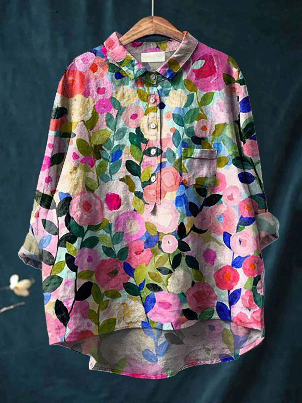 Bree | Colorful Spring Floral Garden Printed Women's Casual Shirt