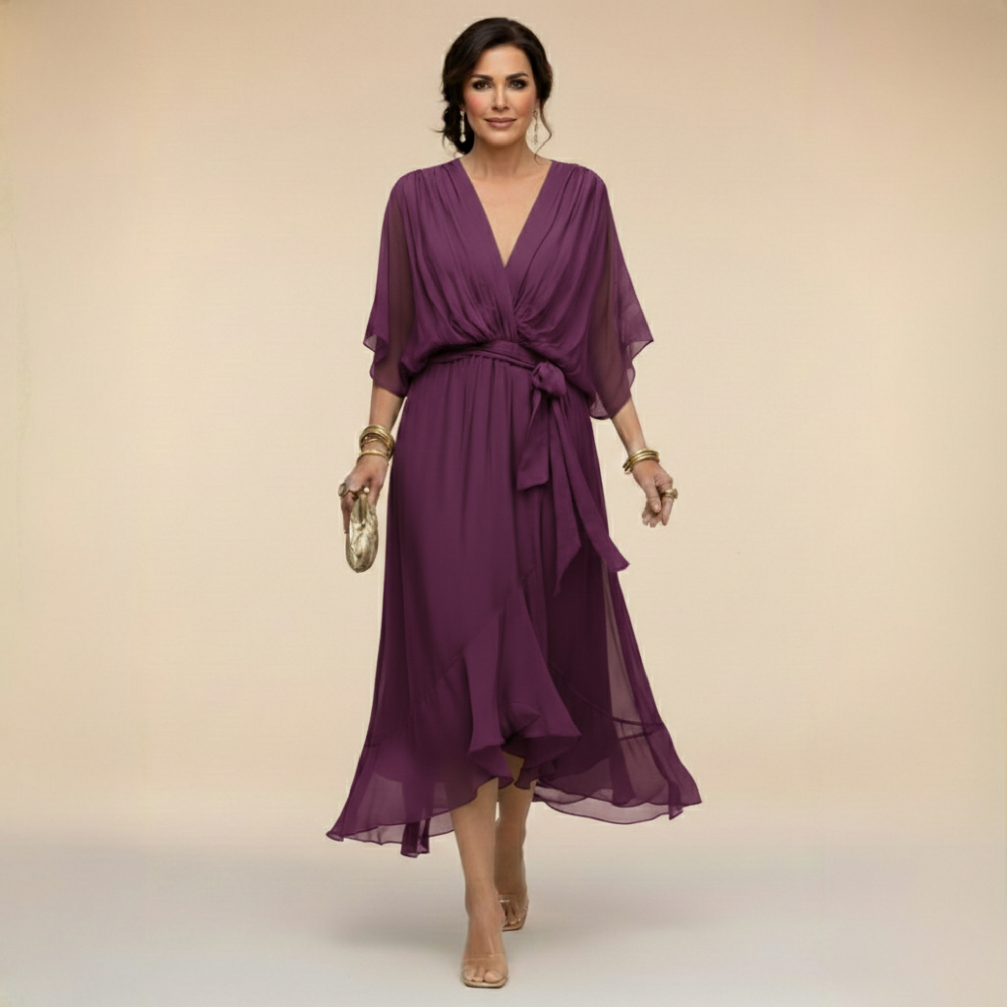 Betty | Effortlessly Flattering Dress-Purple