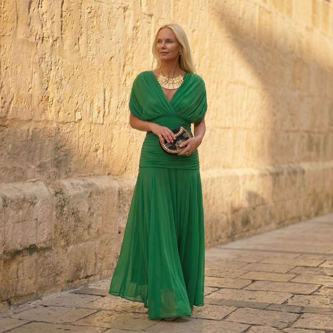 Christie | Elegant Green Dress