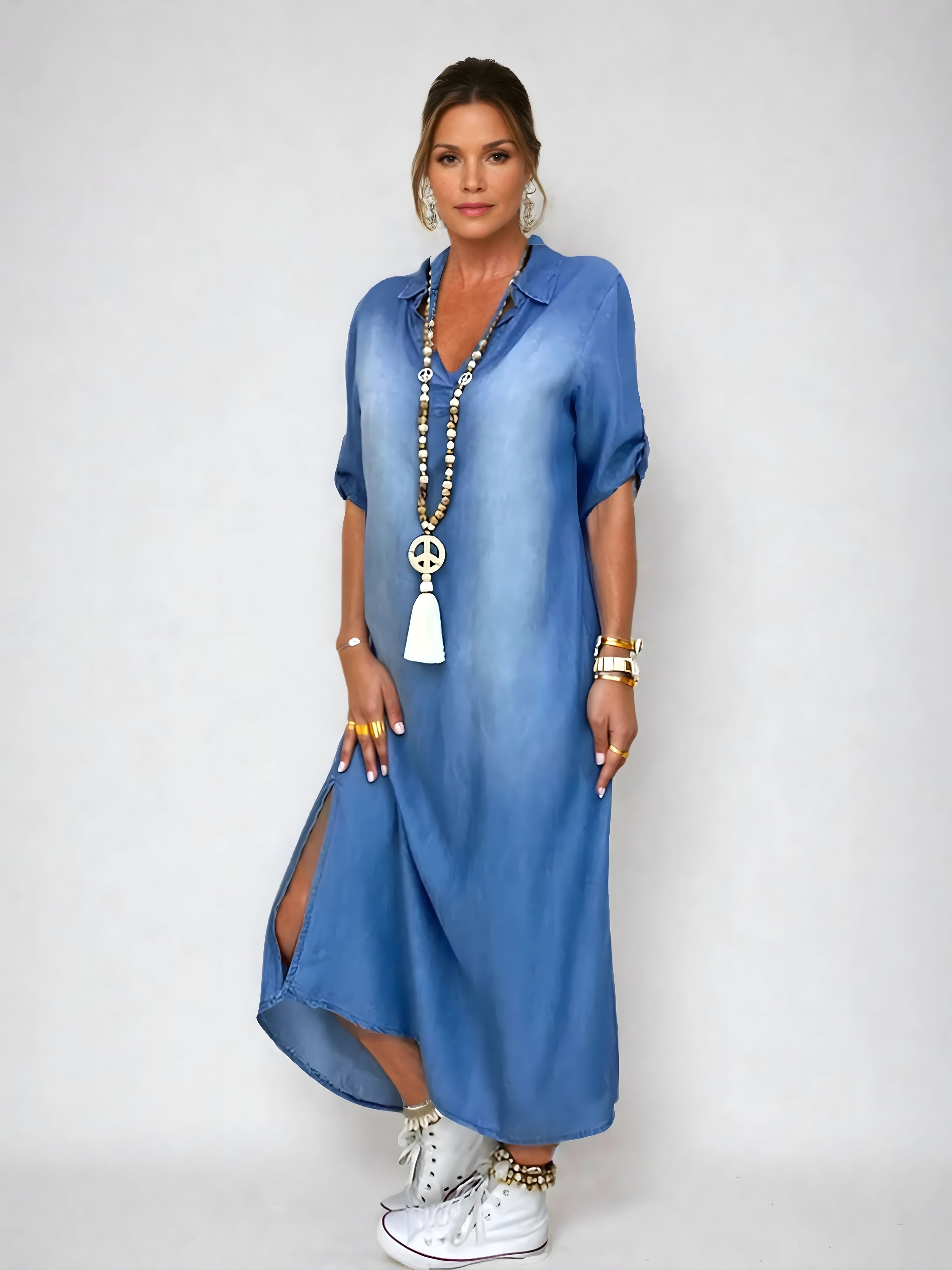 Alissa | Chic Denim Maxi Dress