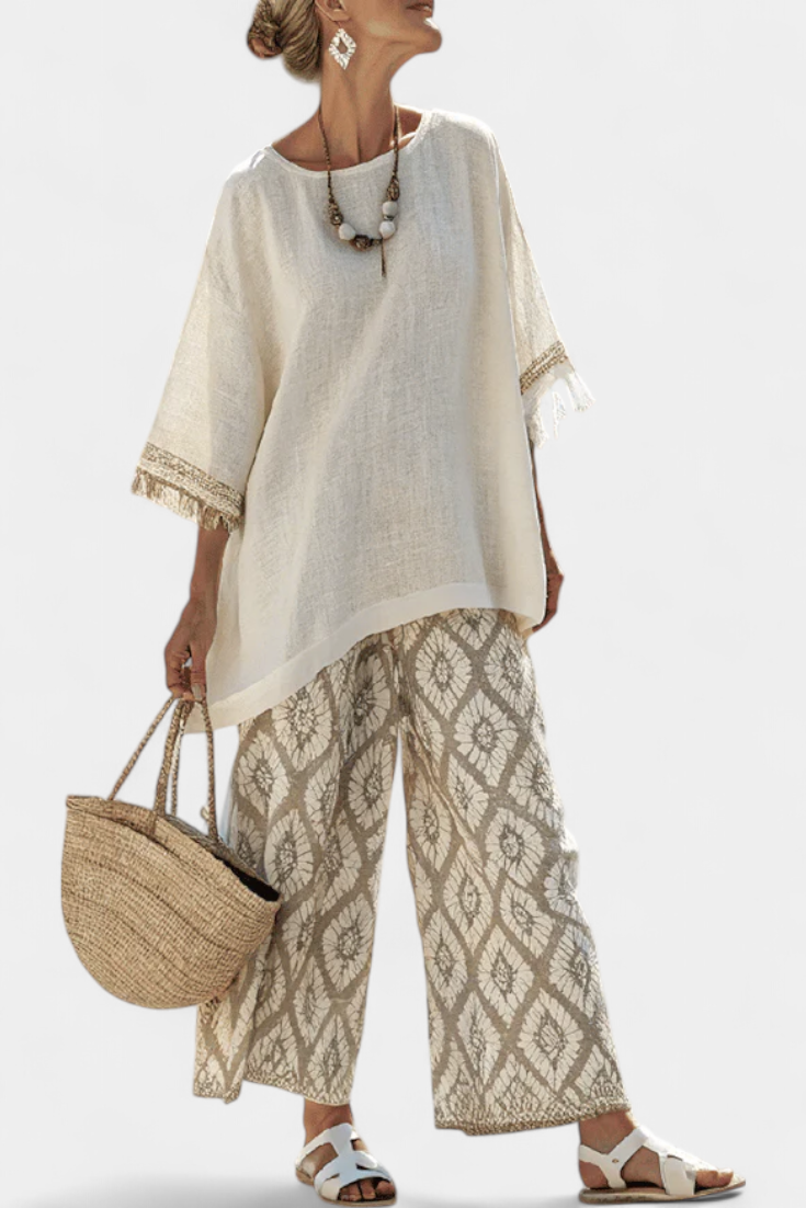 Kelli | Sophisticated Top & Casual Pants Set
