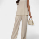 Evelin | Relaxed Ensemble with Sleeveless Blouse and Flowing Trousers