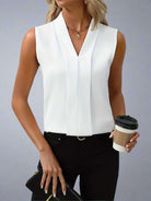 Hilda | Sleeveless V-Neck Blouse