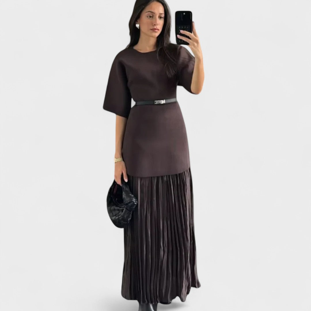 Elva | Pleated Maxi Dress