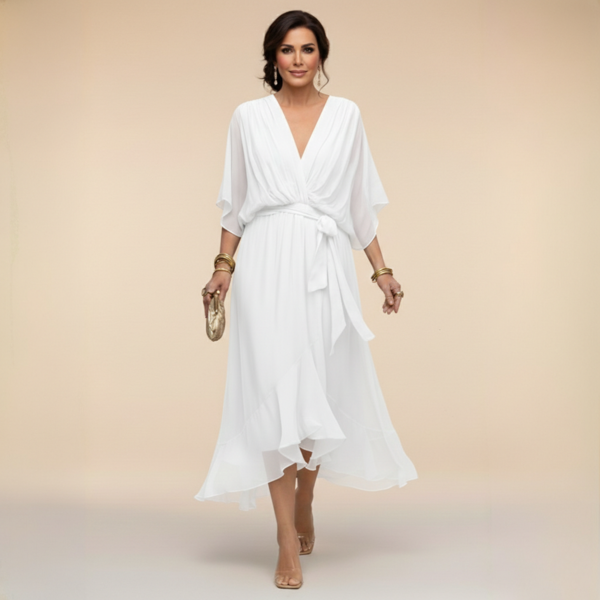 Doreen | Effortlessly Flattering Dress-White