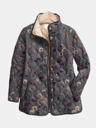 Lora | Vintage Floral Print Quilted Jacket