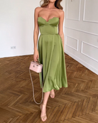 Patsy | Strapless Elegant Midi Dress