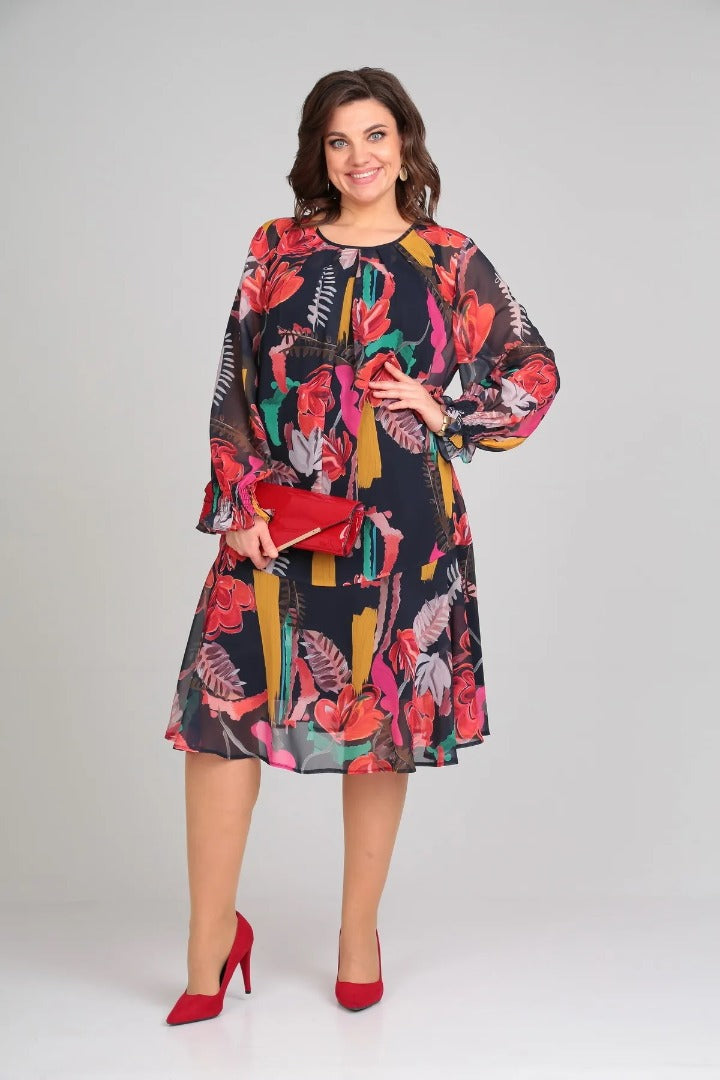 Lora | Modern Floral Dress