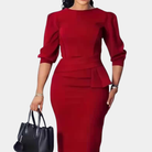 Judi | Refined Ruffle Midi Dress