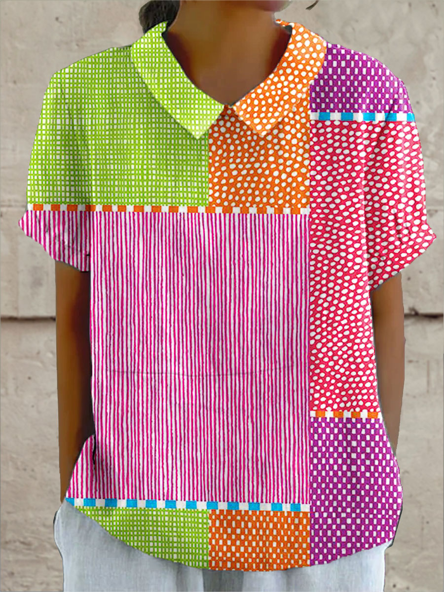 Dania | Colorful Patchwork Shirt