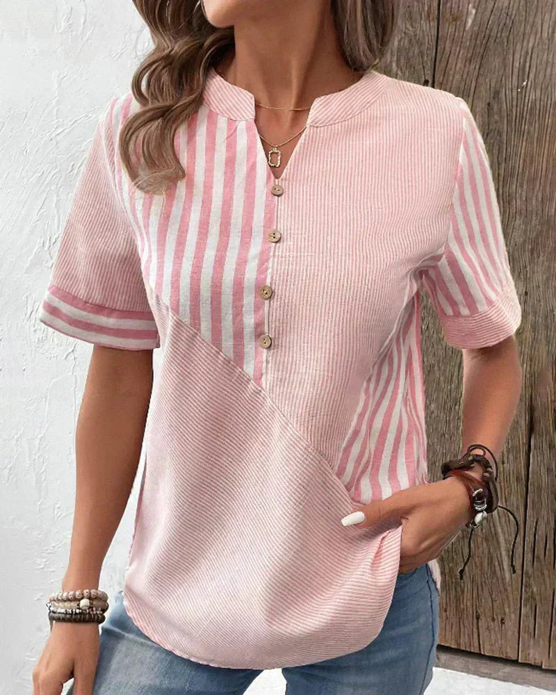 Deanna | Soft Striped Blouse