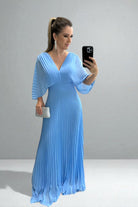 Cassandra | Elegant Pleated Maxi Dress