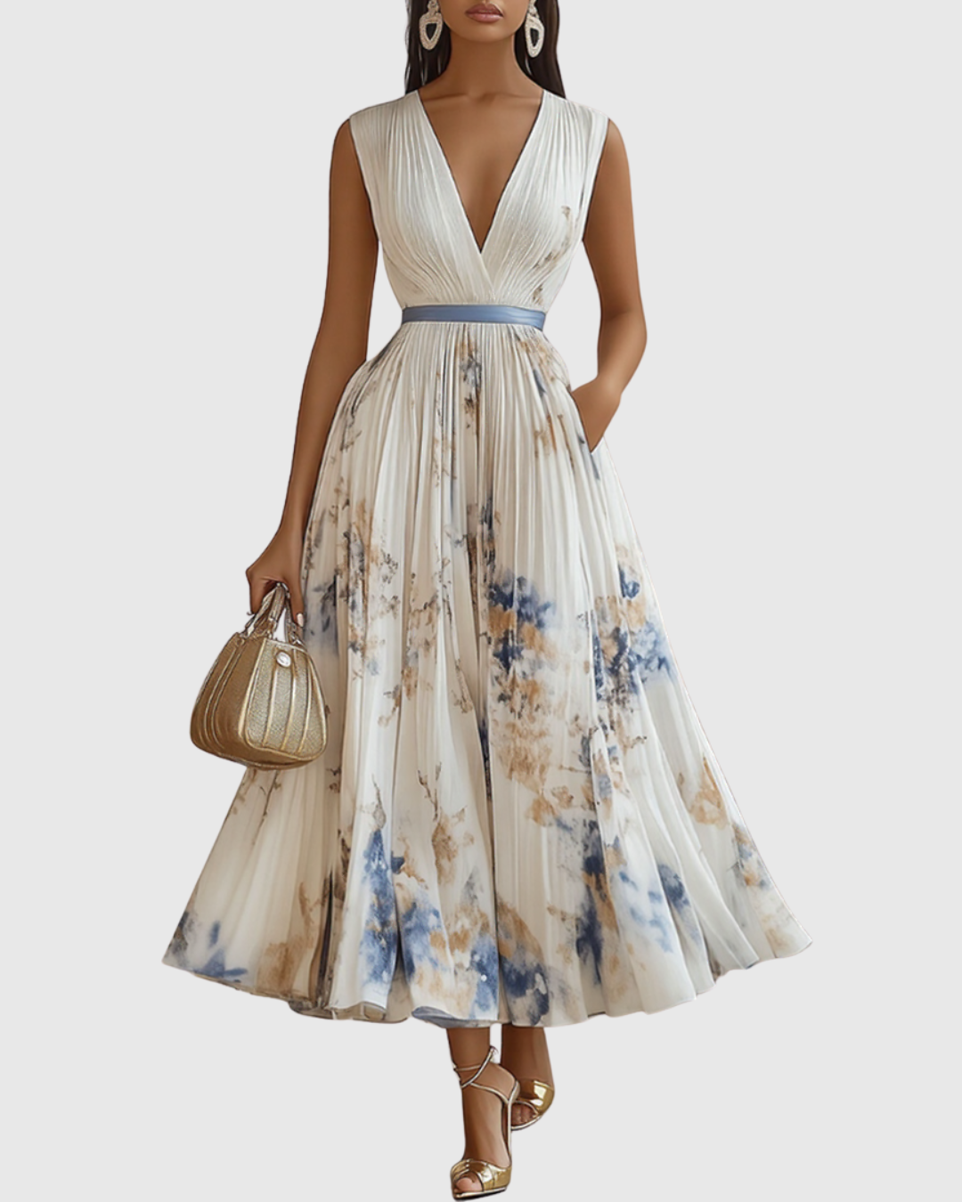 Shanna | Elegant Pleated Maxi Dress