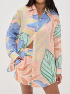 Ellen | Tropical Leaf Printed Short Set