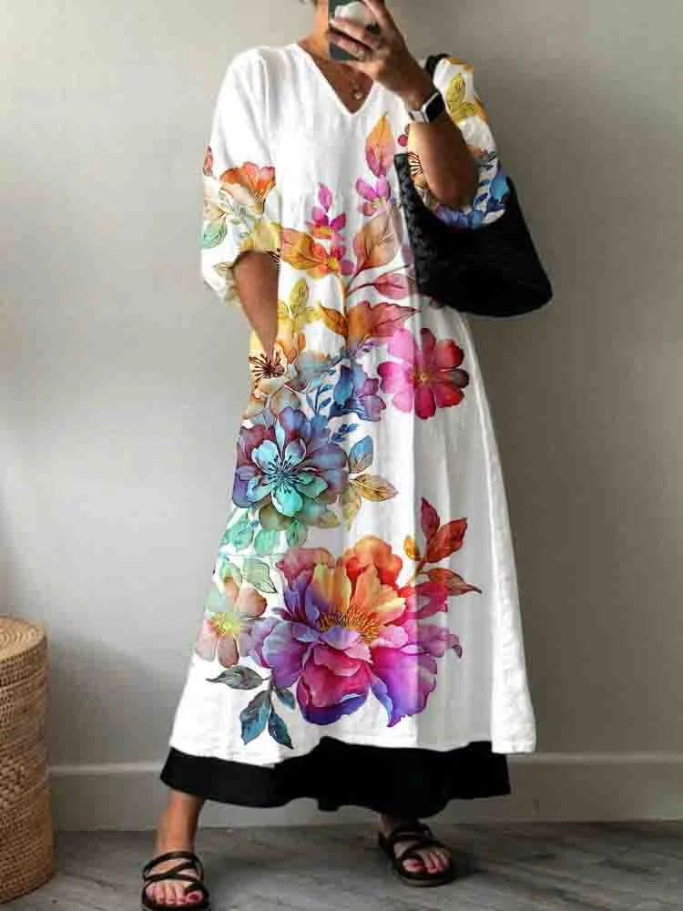 Amanda | Elegant Printed Dress Sofia