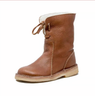 Evelin | Casual Leather Mid-Calf Boots