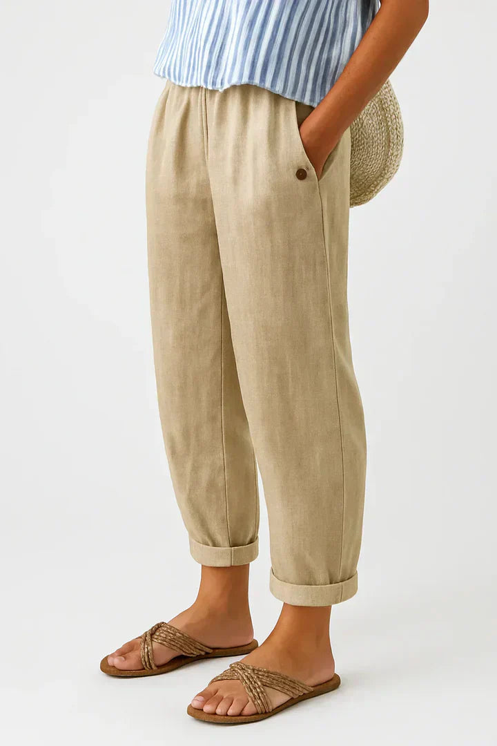 Pooja | Timeless Linen-Cotton Trousers