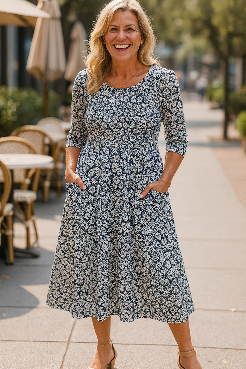 Renee | Everyday Elegance Midi Dress – Flattering Comfort, Timeless Confidence (s-5xl)