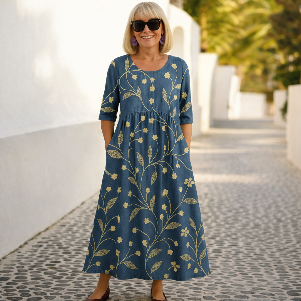 Yvonne | Midi Dress - Effortless Comfort