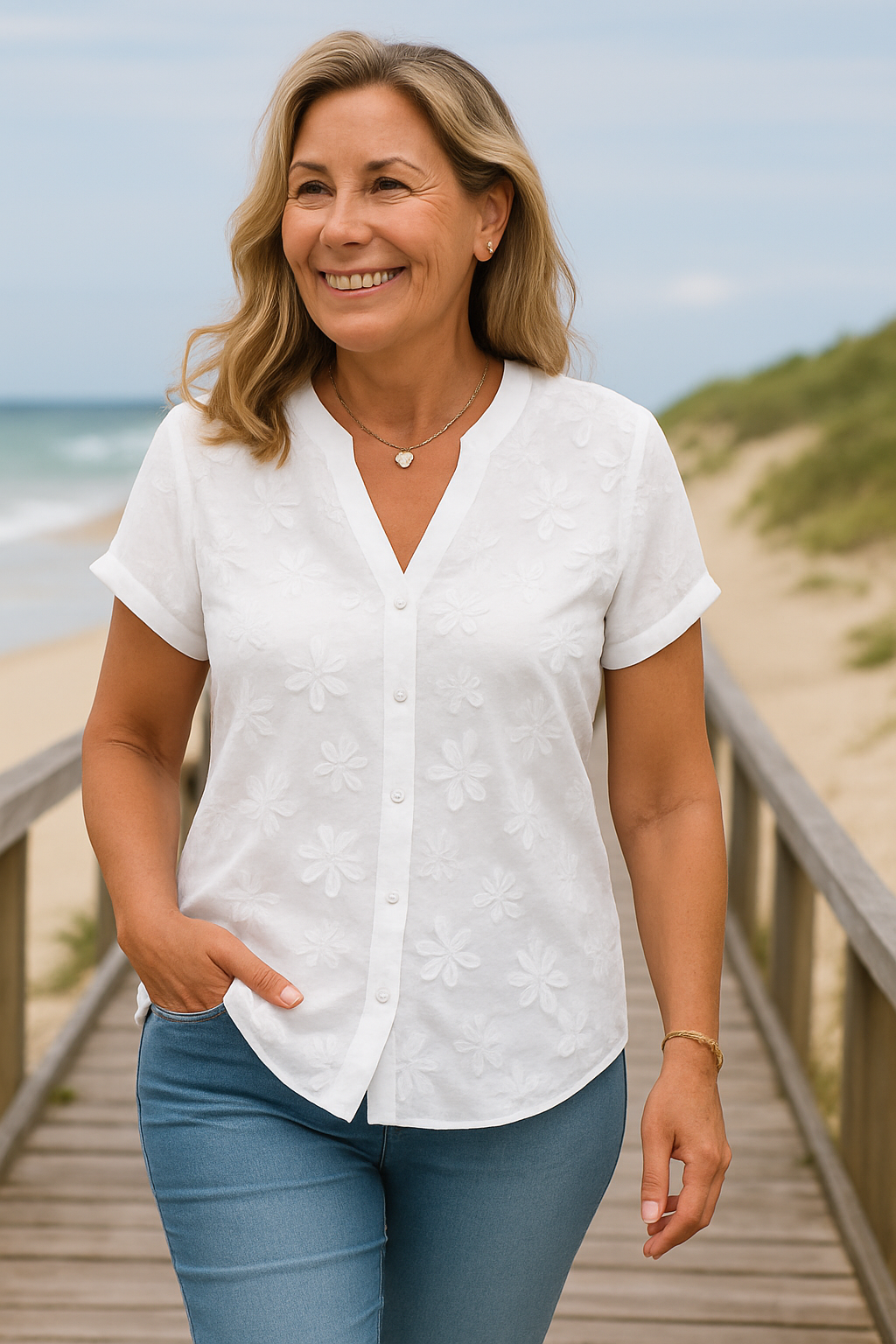 Aracely | Natural Cotton-Linen Top