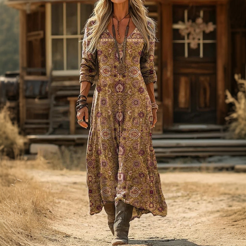 Adrienne | Vintage-Inspired Long Sleeve Casual Dress