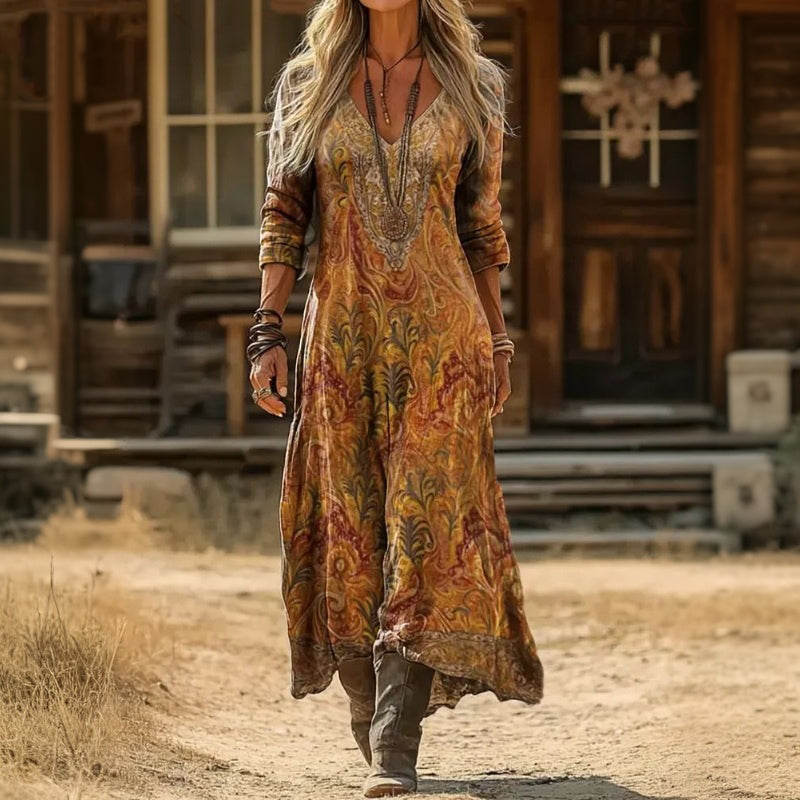 Marisela | Vintage-Inspired Long Sleeve Casual Dress