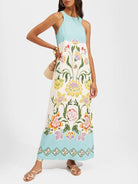 Suzie | Resort Sunshine Floral Print Sleeveless Midi Dress