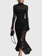 Cassie | Elegant Lace Fishtail Maxi Dress