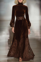 Lucia | Suede Luxe Maxi Dress