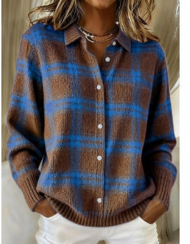Marisela | Soft Hoodie Blouse with Check Pattern