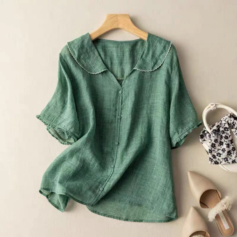 Dalia | Vintage Blouse with Button Detail