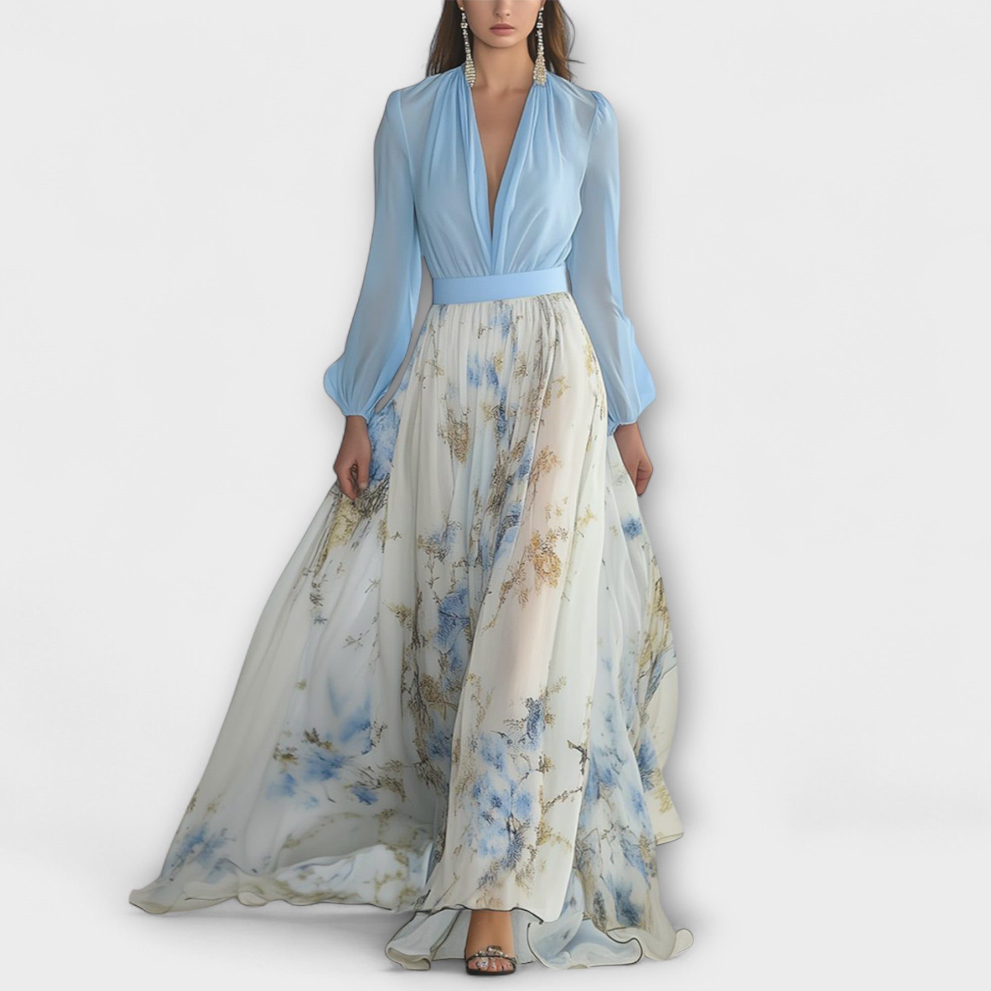Kristine | Sparkling Floral Maxi Dress
