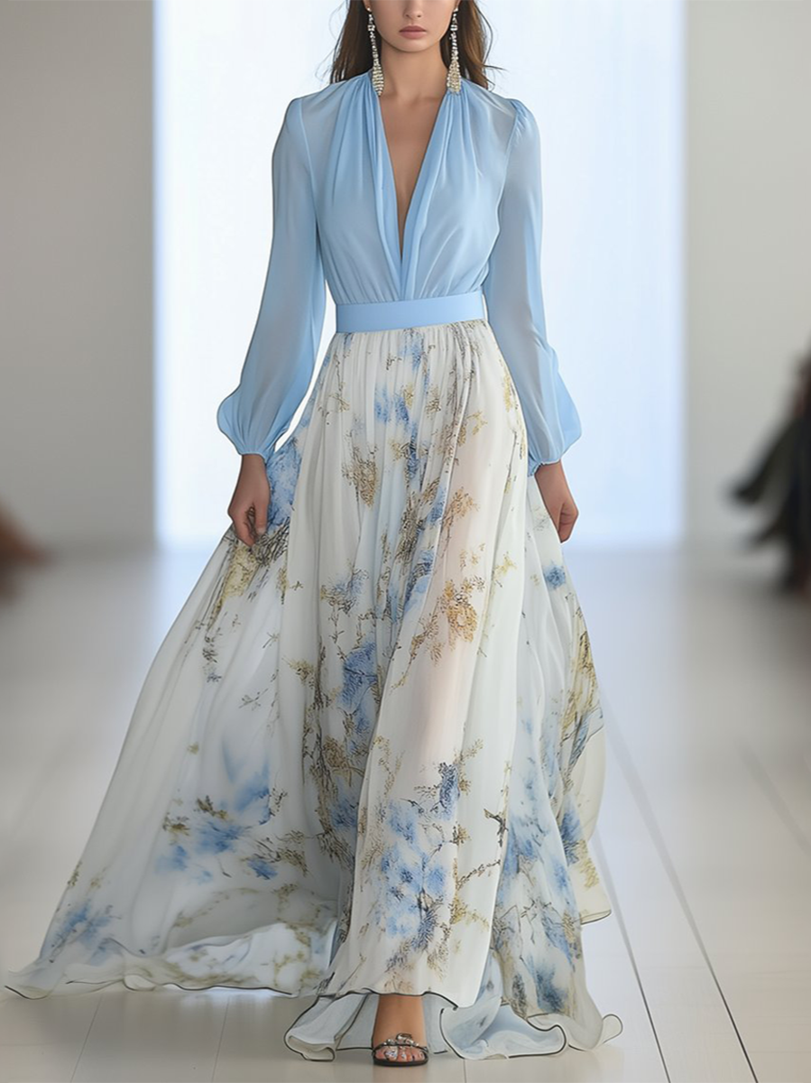 Olga | Beautiful Maxi Dress with Floral Print