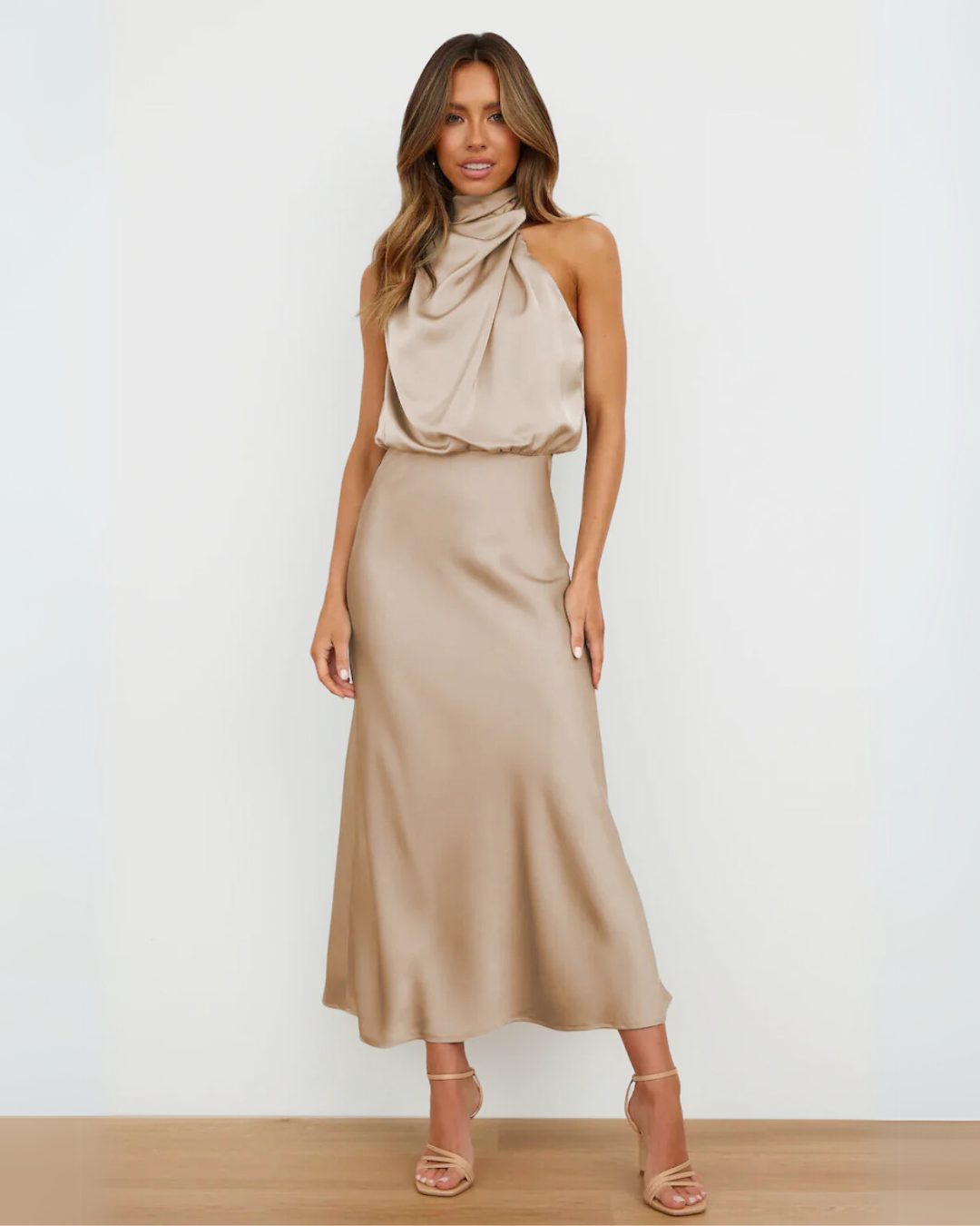 Adrianna | Sahara Draped Dress