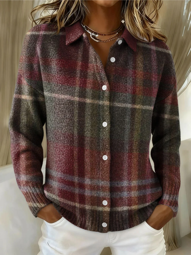Yesenia | Checked Hoodie Blouse