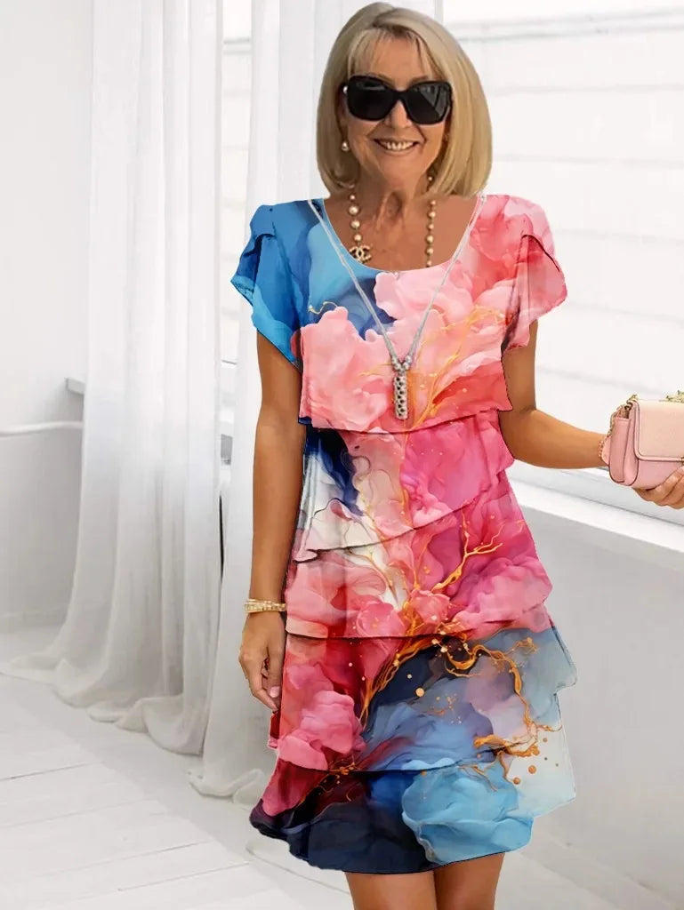 Arely | Elegant Comfort Ruffle Dress